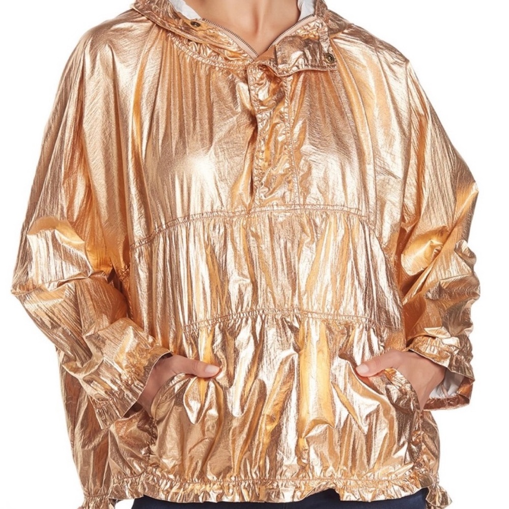 Free People Rose Gold Windbreaker Jacket XS NWT